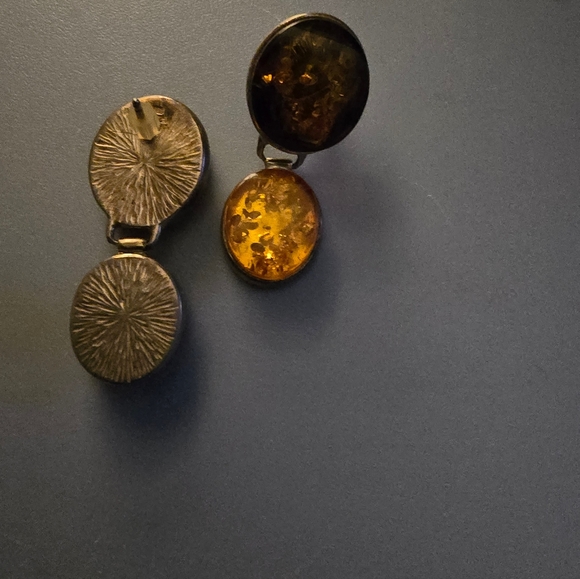 Honey Jeweltone Amber Double Drop Earring, NWT - Picture 2 of 5